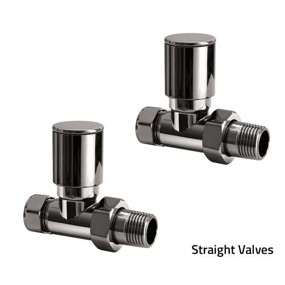 Round Black Nickel Radiator Valves (pair)